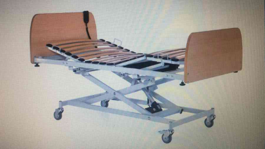 Cama articulada elÃ©ctrica con carro elevador. Barandillas. Cabecero y piecero. ColchÃ³n sanitario. 